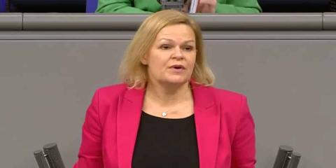 Bundesinnenministerin Nancy Faeser (SPD) warnt vor Terrorangriffen