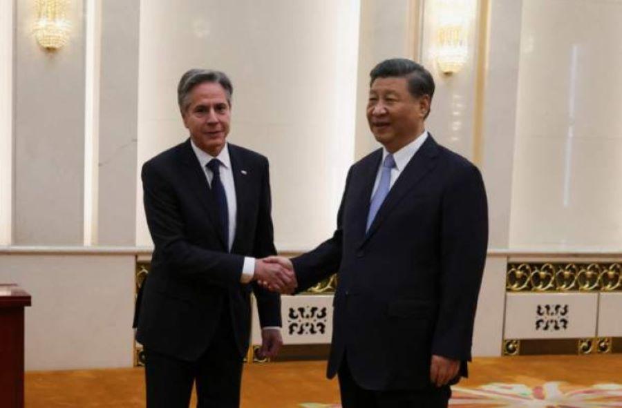 Trotz schwerer Spannungen empfängt Chinas Staatschef Xi Jinping US-Außenminister Blinken Trotz schwerer Spannungen empfängt Chinas Staatschef Xi Jinping US-Außenminister Blinken