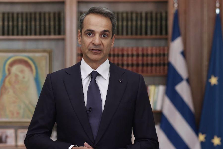 Griechenlands Premierminister Mitsotakis macht Migranten für den Brand in der Region Evros verantwortlich Griechenlands Premierminister Mitsotakis macht Migranten für den Brand in der Region Evros verantwortlich