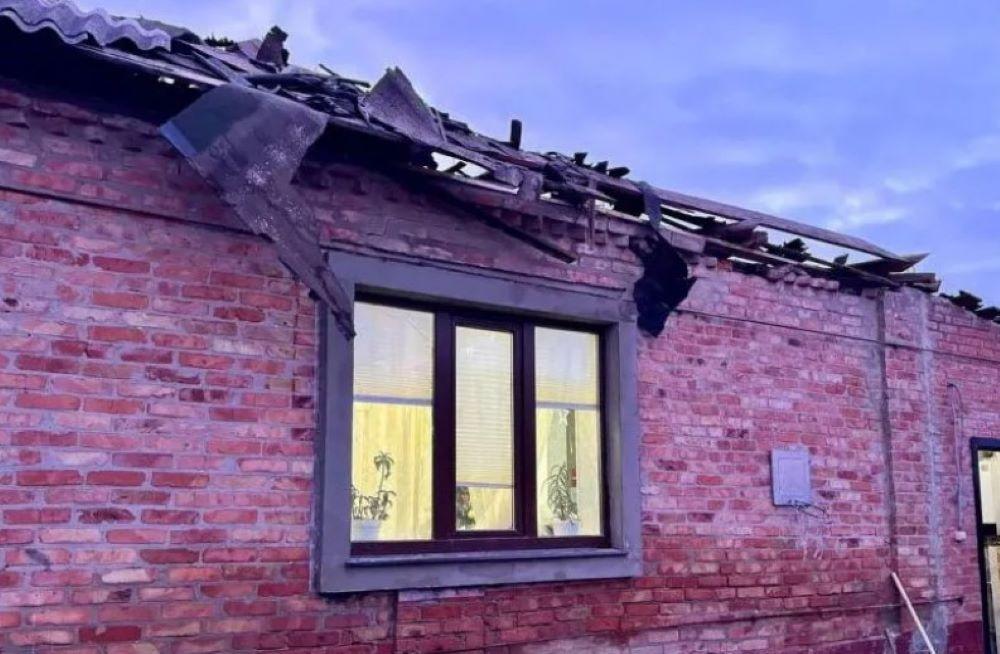 Ein zerstörtes Haus in der Region Belgorod nach einem ukrainischem Angriff