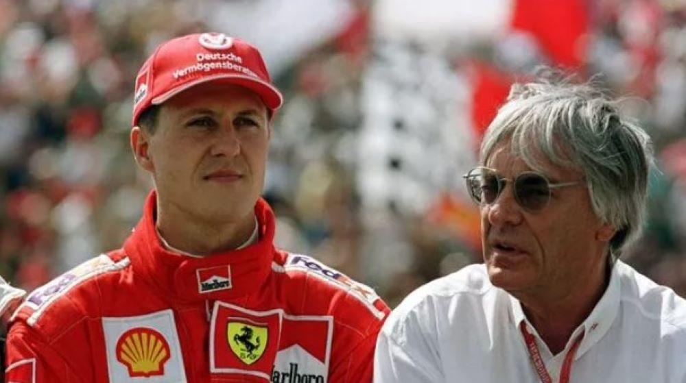 Ecclestone hat Schumachers Weg in der Formel 1 beeinflusst. Der Brite suchte Anfang der 90er einen einheimischen Star, um den damals wichtigen deutschen Markt zu erobern. Bernie Ecclestone und Michael Schumacher