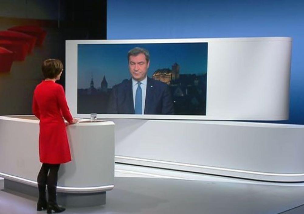 "Herzlichen Dank nach Nürnberg", kam es daraufhin knapp aus dem ZDF-Studio. "Gerne", wahrte der Politiker nun spürbar bemüht die Fassung. Am Sonntag im ZDF wurde Markus Söder wie schon lange nicht mehr in einer TV-Schalte "abgewürgt"