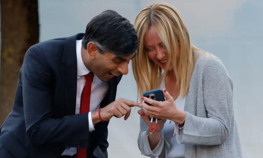 Die Rom-Reise von Englands Premier Sunak dürfte die für beide Seiten vorteilhafte Beziehung stärken, die auf Ansichten zu Einwanderung, Verteidigung und der Ukraine beruht. Großbritanniens Premierminister Rishi Sunak und Ministerpräsidentin Italiens Giorgia Meloni