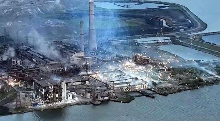 Das Stahlwerk Asowstal, Ukraine, Mai, 2022