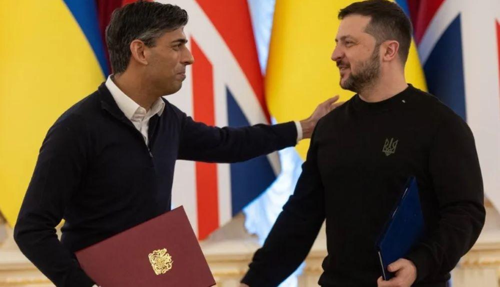 Das unterzeichnete Abkommen gibt den Angaben nach vor allem der bisherigen Zusammenarbeit eine vertragliche Grundlage. Englands Premier Rishi Sunak traf Präsident Wolodymyr Selenskyj im Präsidentenpalast in Kiew